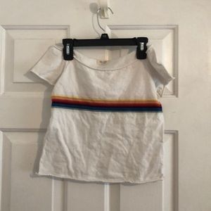 Rainbow crop top from Brandy.